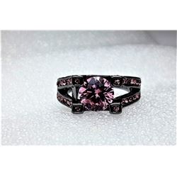 9)  BLACK RHODIUM PLATED WITH PALE