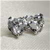 Image 3 : 14K WHITE GOLD CUBIC ZIRCONIA EARRINGS