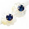 Image 1 : 10K YELLOW GOLD SAPPHIRE 2 IN 1 EARRINGS