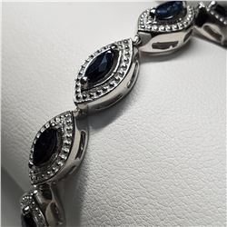 SILVER BLUE SAPPHIRE BRACELET