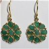 Image 2 : SILVER EMERALD HAND CRAFTED EARRINGS