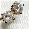 Image 1 : 14K YELLOW GOLD DIAMOND EARRINGS