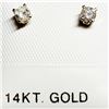 Image 3 : 14K YELLOW GOLD DIAMOND EARRINGS