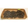 Image 1 : FLAT OF CAST IRON COOKIE MOLDS.