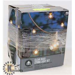 2 SETS CLEAR BULB STRING LIGHTS /20FT
