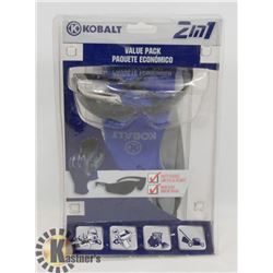 KOBALT 2 IN 1 SAFETY GLASSES & GLOVES