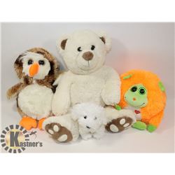 BAG OF 4 NEW KIDS STUFFED ANIMALS