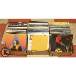 3 BOXES OF 160+ POP LP RECORDS.