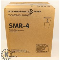 CASE OF 1000 4OZ PAPER HOT OR COLD CUPS