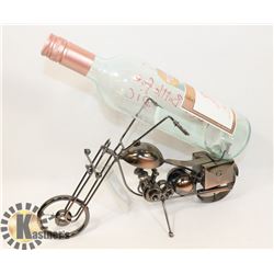 METAL WINE BOTTLE HOLDER MOTORBIKE