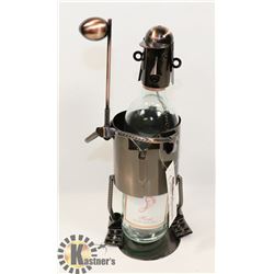 METAL WINE BOTTLE HOLDER GOLF PLAYER