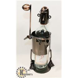METAL WINE BOTTLE HOLDER GOLF PLAYER