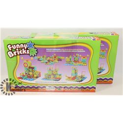 TWO 81PC BATTERY OPERATED FUNNY BRICKS