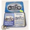 Image 1 : NEW HARLEY DAVIDSON 2 DECK CARD SET IN A TIN BOX