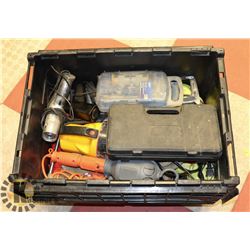 BLACK TOTE BIN WITH SHOP MISCELLANEOUS