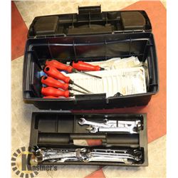 MASTERCRAFT TOOL BOX FILLED W/ TOOLS & MORE