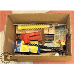 BOX OF ASSORTED TOOLS