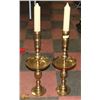Image 1 : LOT OF 2 BRASS CANDLE HOLDERS FROM INDIA