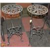 Image 1 : LOT OF 2 METAL PLANT STANDS
