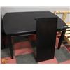 Image 2 : BLACK DINING TABLE (42"X60"X30") W/ 18" LEAF.
