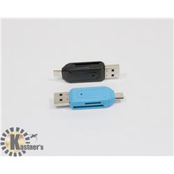LOT OF TWO NEW!ALL IN ONE MICRO SD/TF CARD READERS