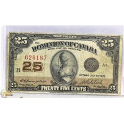 1923 CANADIAN SHINPLASTER