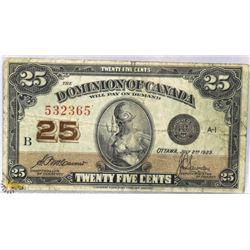 1923 CANADIAN SHINPLASTER