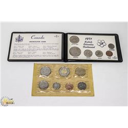 CANADIAN PROOFLIKE SETS 1971 AND 2001P.