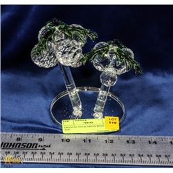 CRYSTAL PALM TREES WITH GREEN TOP.