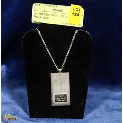 AUTHENTIC GUCCI .925 SILVER PENDANT ON CHAIN