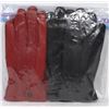 Image 1 : 2 PACK OF LADIES LEATHER GLOVES SZ LARGE