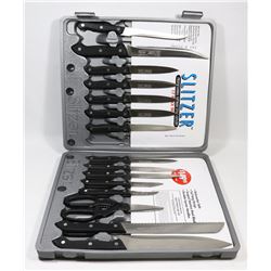 SLITZER 17PC GERMAN STYLE KNIFE SET