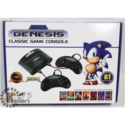 SEGA GENESIS CLASSIC GAME CONSOLE W/ 81 GAMES