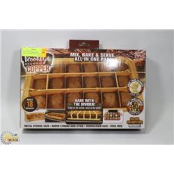 NEW COPPER BAKEWARE " BROOKLYN BROWNIE CHOPPER "