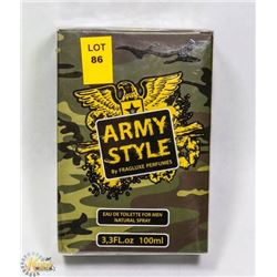 ARMY STYLE 3.3 FL. OZ. CAMO EAU DE TOILETTE FRANCE