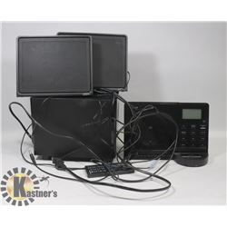 TEAC SURROUND SYSTEM WITH NXT SPEAKERS.