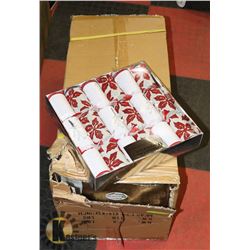 CASE WITH 12 LARGE BOXES OF PARTY CRACKERS