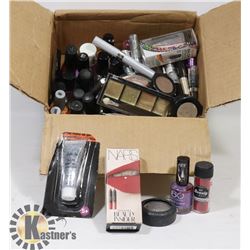 MAKEUP BOX WITH ASSORTED NAIL POLISH.