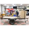 Image 2 : 8FT FLAT DECK TRAILER WITH WOOD STORAGE BOX