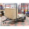 Image 5 : 8FT FLAT DECK TRAILER WITH WOOD STORAGE BOX