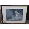 Image 1 : WOLVES IN THE WILDERNESS PICTURE SIGNED