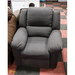 GREY FABRIC RECLINING CHAIR 36"