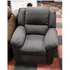 Image 1 : GREY FABRIC RECLINING CHAIR 36"