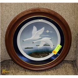 HEADING SOUTH FRAMED GERMAN COLLECTOR PLATE