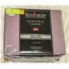 Image 1 : TEXMADE KING SIZE MAUVE ULTRA SOFT SHEET SET WITH