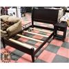 Image 1 : DOUBLE SIZE BED FRAME WITH END TABLE