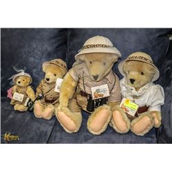 LOT OF 4 VANDERBEAR COLLECTOR BEARS