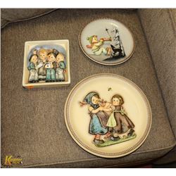 LOT OF 3 GOEBEL COLLECTIBLE WALL HANGING PLATES
