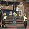 Image 1 : 3-TIER BLACK METAL & GLASS TV STAND