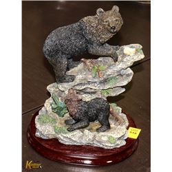 STONE CAST COLLECTIBLE BEAR ORNAMENT